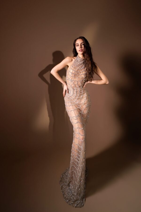OS-2417 nude-long-elegant-dress